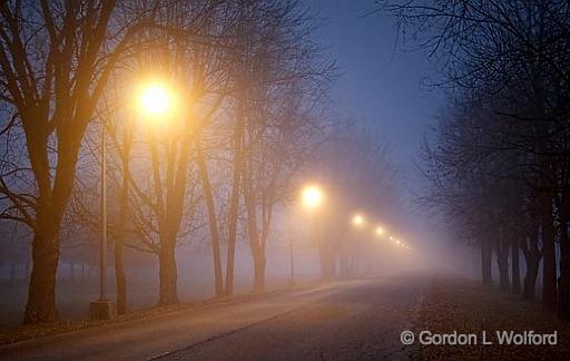 Foggy Lighted Laneway_01747-9.jpg - Photographed near Smiths Falls, Ontario, Canada.